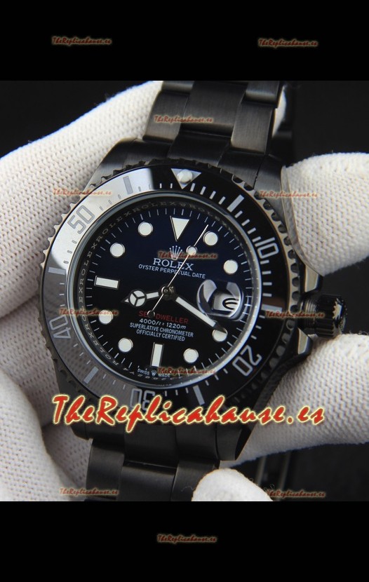 Rolex Sea Dweller Movimiento Japonés Reloj Réplica Dial Azul 43MM