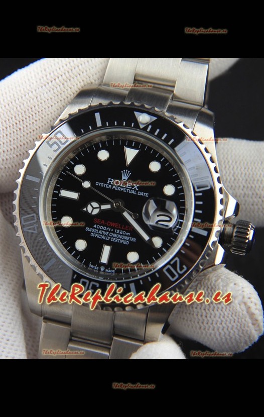 Rolex Sea Dweller Movimiento Japonés Reloj Réplica Dial Negro 43MM