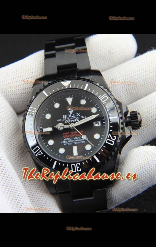 Rolex Sea Dweller Movimiento Japonés Reloj Réplica Dial Negro 44MM