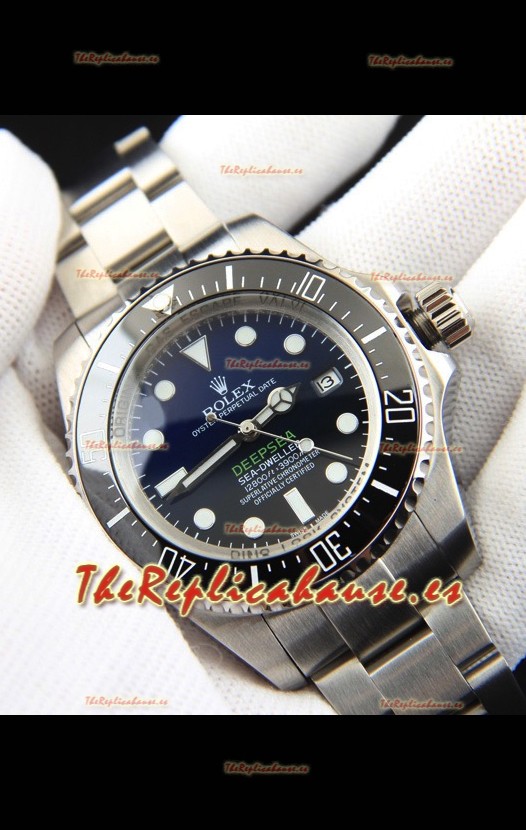 Rolex Sea Dweller Movimiento Japonés Reloj Réplica Dial Azul/Negro 44MM