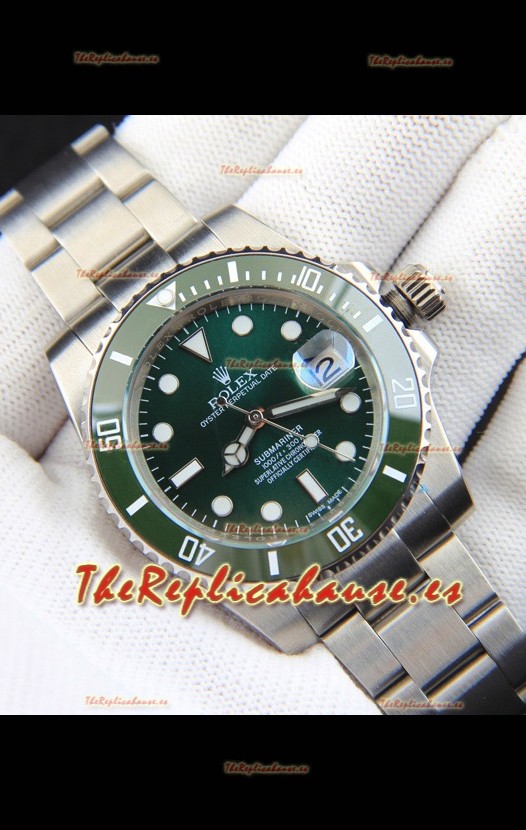 Rolex Submariner Reloj Japanese Reloj Réplica Dial Acero 904L Bisel de Cerámica en Verde