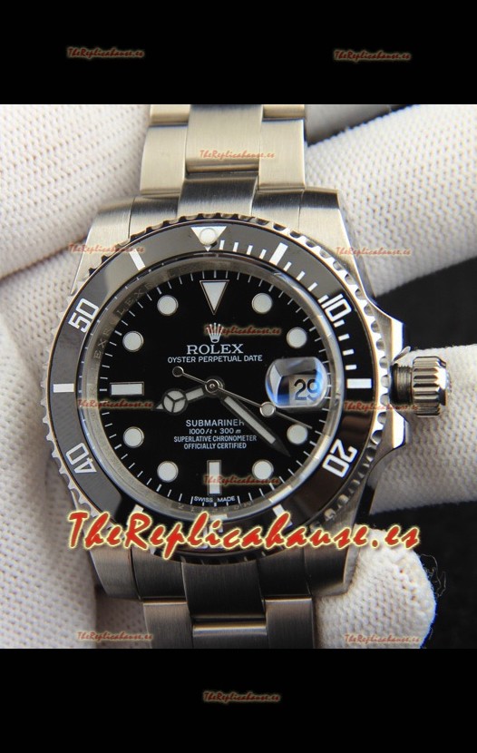 Rolex Submariner Reloj Japanese Reloj Réplica Dial Acero 904L Bisel de Cerámica en Negro