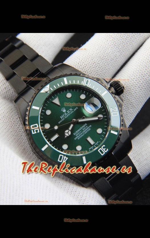 Rolex Submariner Reloj Réplica Japonés con Revestimiento en PVD Dial Verde 