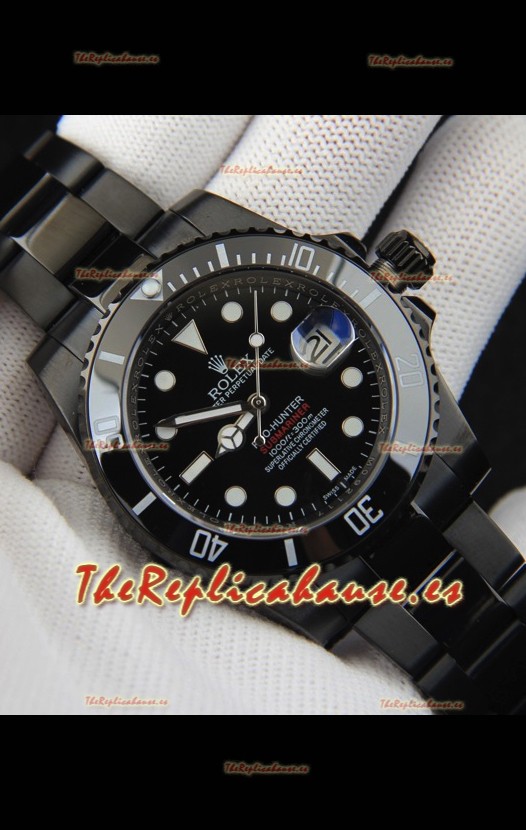 Rolex Submariner Pro-Hunter Reloj Réplica Japonés con Revestimiento en PVD Dial Negro 