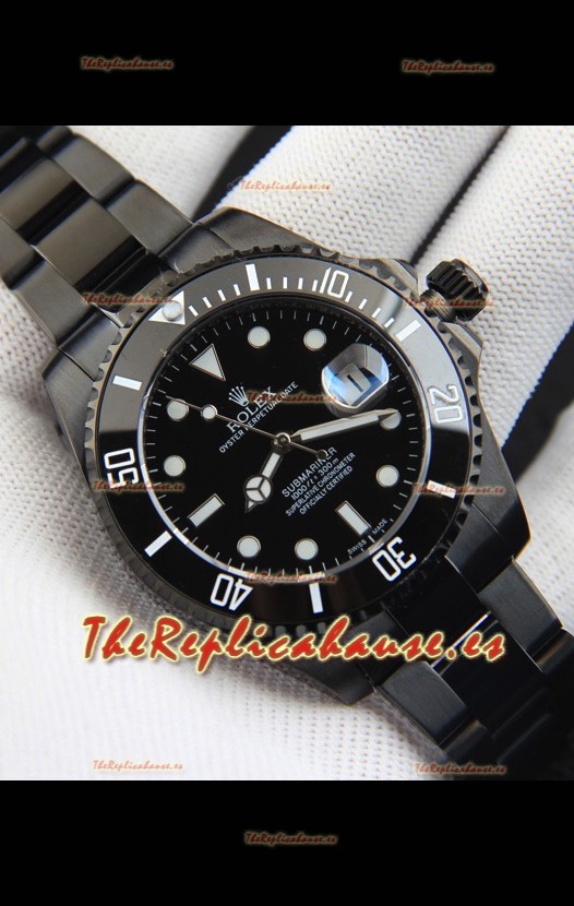 Rolex Submariner Reloj Réplica Japonés con Revestimiento en PVD Dial Negro 