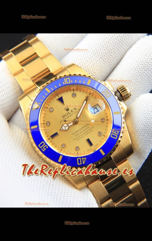 Rolex Submariner Reloj Réplica Japonés Caja en Oro Amarillo