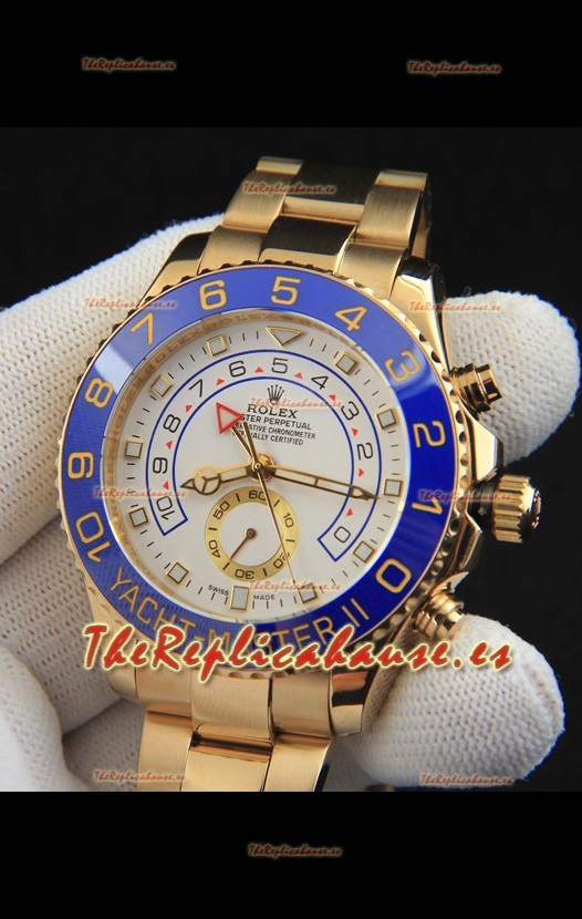 Rolex Yachtmater II Movimiento Japonés Reloj Réplica44M Oro Amarillo
