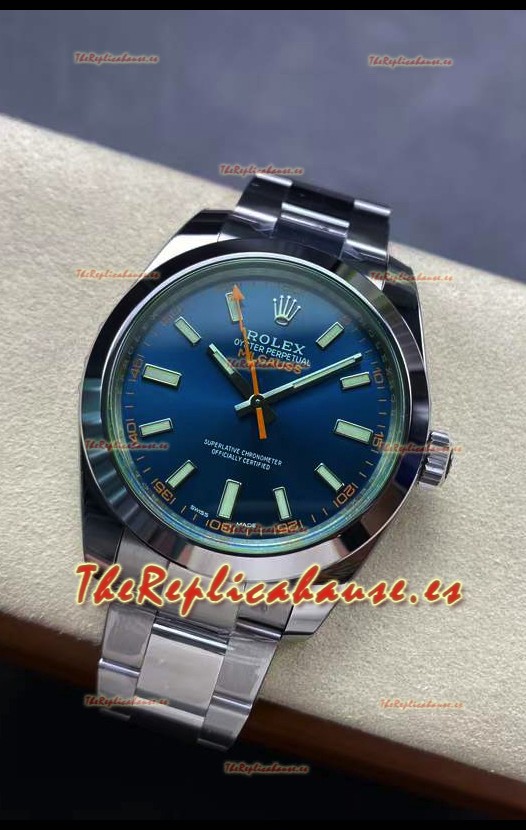 Rolex Milgauss 116400M Reloj Suizo con Dial Azul - Último Reloj Acero 904L