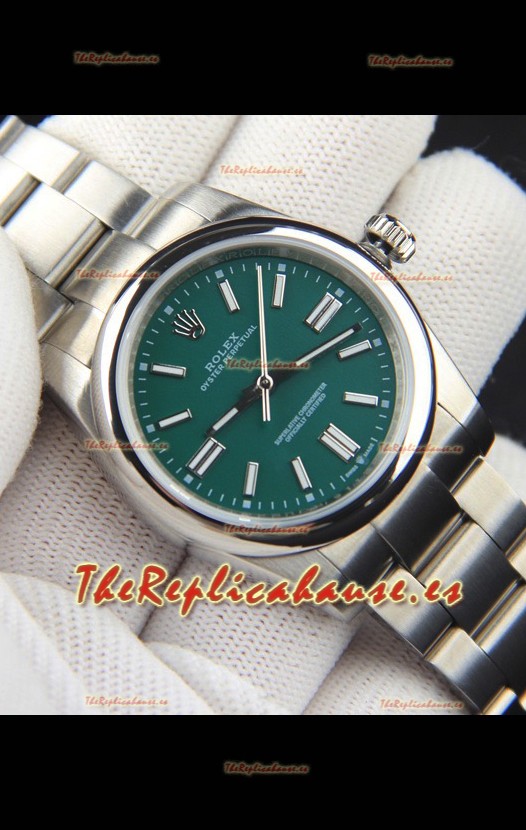 Rolex Oyster Perpetual Movimiento Japonés Reloj Réplica36MM - Dial Verde