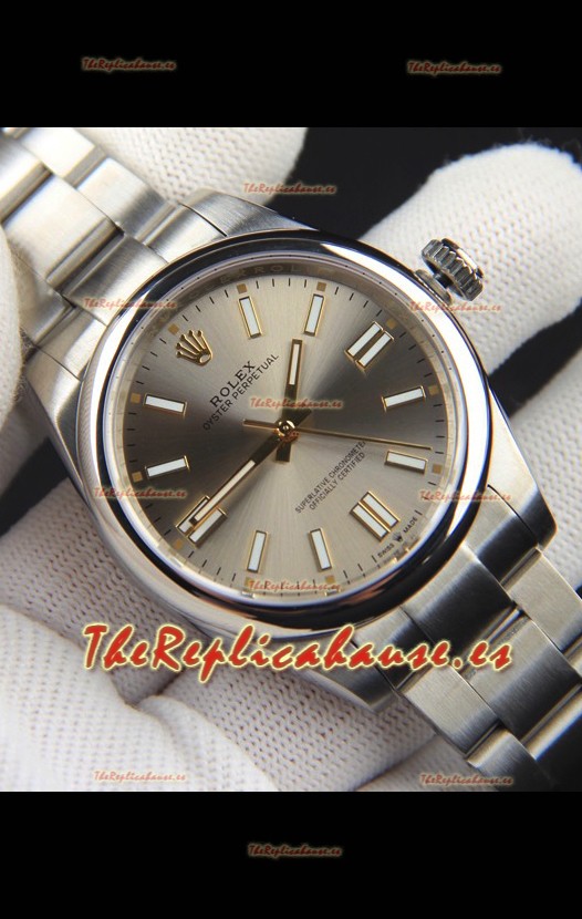 Rolex Oyster Perpetual Movimiento Japonés Reloj Réplica41MM - Dial Gris