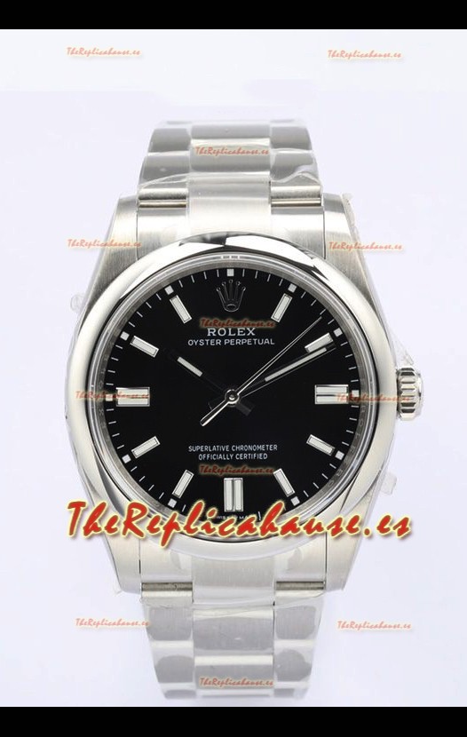 Rolex Oyster Perpetual REF#126000 36MM Movimiento Suizo Réplica Suiza Dial Negro Acero 904L Reloj Réplica a Espejo 1:1