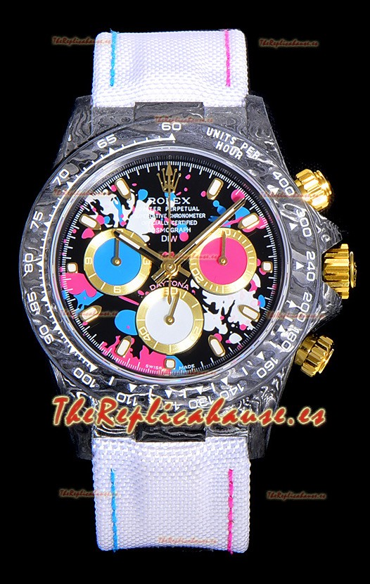 Rolex Daytona DiW Motley Lady Unique Caja de Carbono Forjado Reloj Réplica Suizo