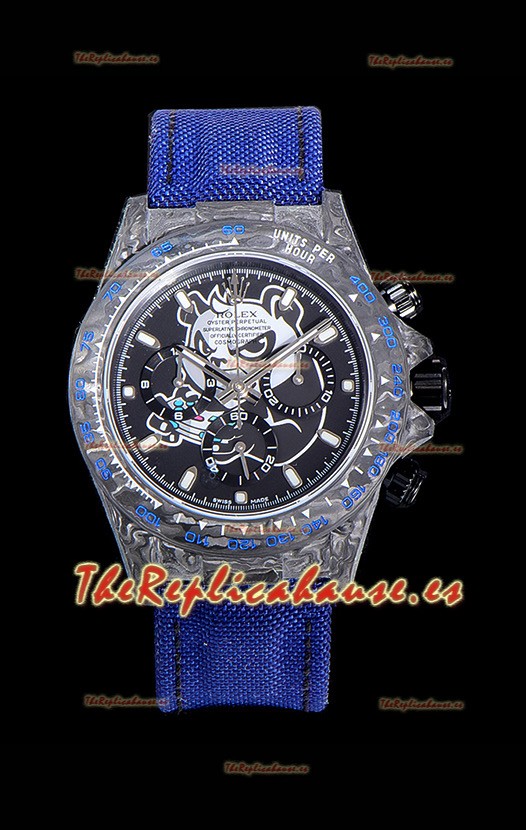 Rolex Daytona DiW Edición PANDA Caja de Carbono Forjado Réplica a Espejo