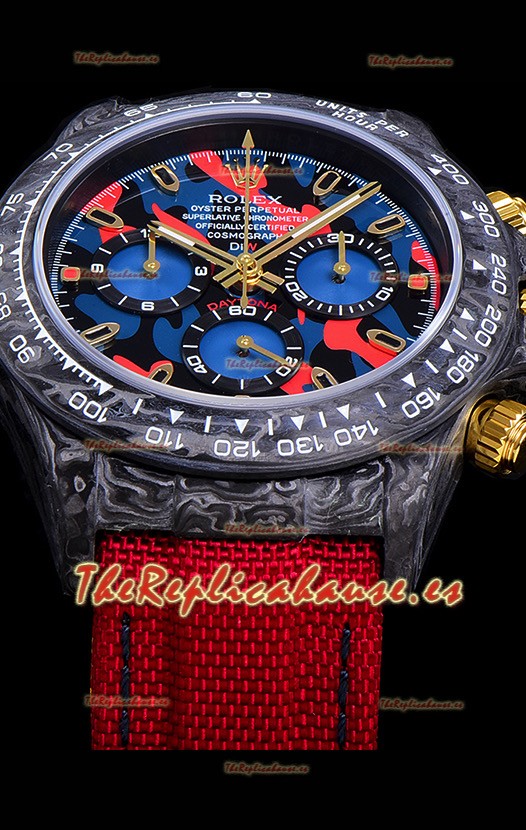 Rolex Daytona DiW Edición Dial Multicolor Caja de Carbono Forjado Réplica a Espejo 1:1