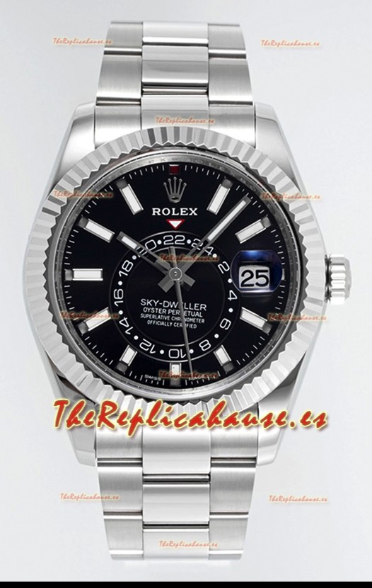 Rolex Sky-Dweller REF #m336934 Dial Negro Reloj Caja Acero 904L - Super Clone Watch
