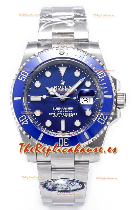 Rolex Submariner Super Clone 40MM Chapado Oro Blanco 116619LB - Reloj Replica Espejo 1:1