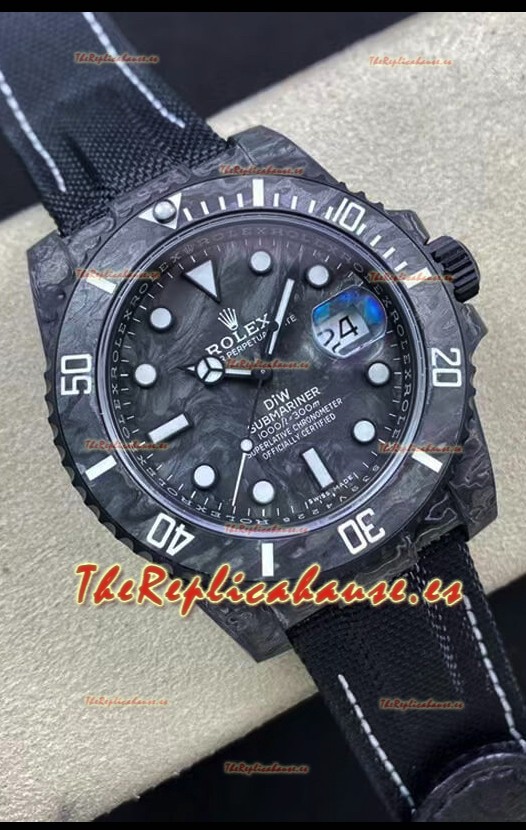 Rolex Submariner DiW Edición Fibra de Carbono Reloj Réplica Suiza - Réplia a Espejo 1:1
