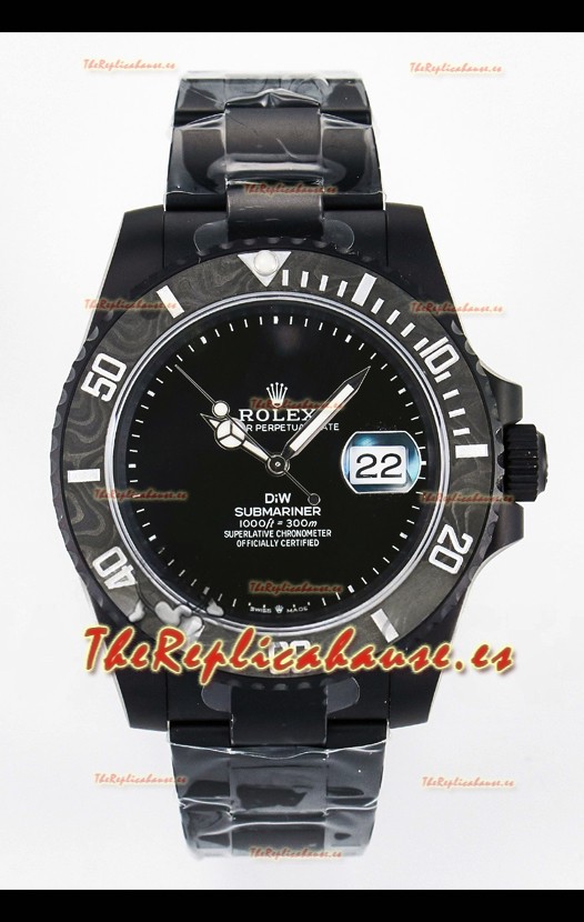 Reloj Rolex Submariner DiW con Caja de Acero y Bisel de Fibra de Carbono Recubierto de DLC