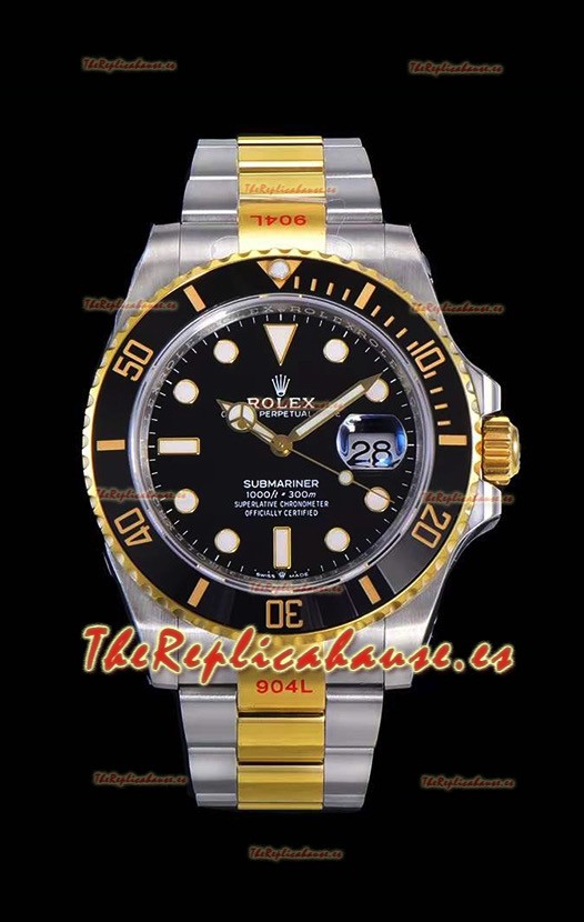 Rolex Submariner 41MM Fecha Cerámica Dos Tonos 126613LN - Réplica a Espejo 1:1 - Reloj Acero 904L Ultimate