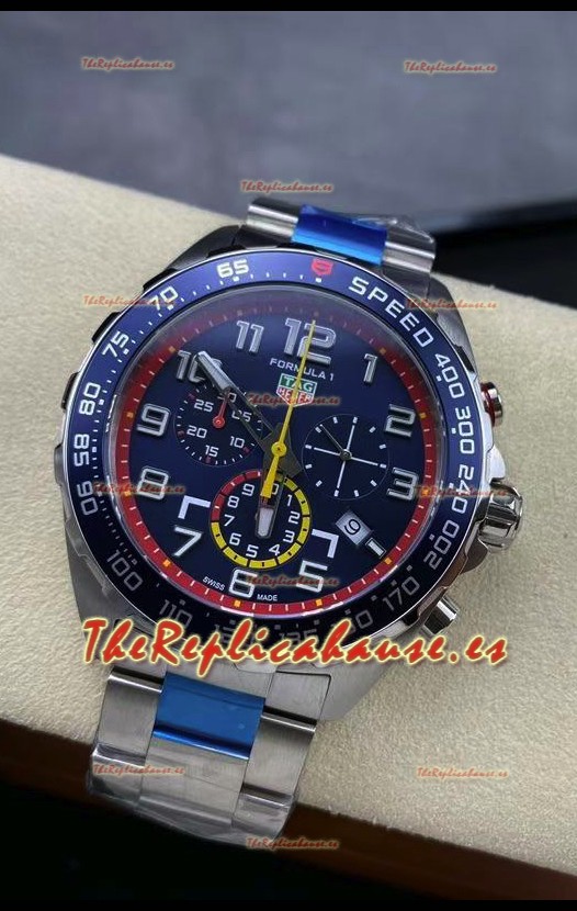 Tag Heuer F1 Edition Reloj Cuarzo Suizo en Dial Azul Caja Acero Inoxidable