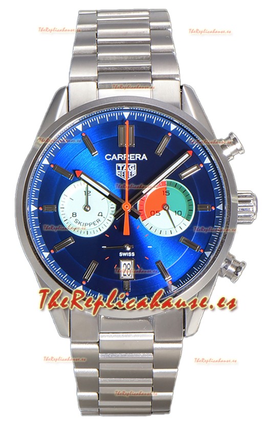 Tag Heuer Carrera Carrera Skipper 39 Cronógrafo Reloj Réplica Cuarzo SuizoDial Azul 