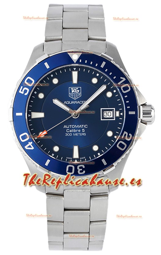 Tag Heuer Aquaracer Calibre 5 Reloj Réplica Espejo 1:1 Dial Azul Acero 904L 41MM
