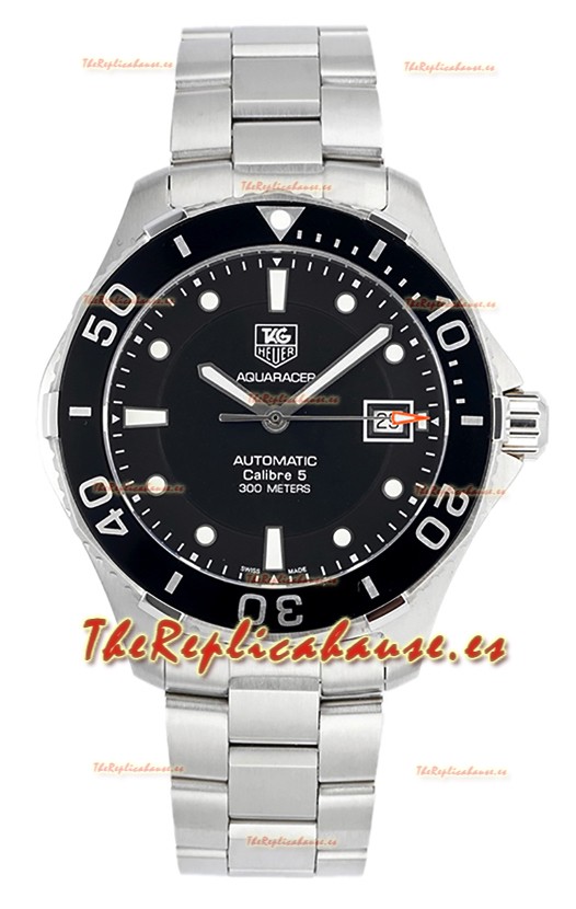 Tag Heuer Aquaracer Calibre 5 Reloj Réplica Espejo 1:1 Dial Negro Acero 904L 41MM
