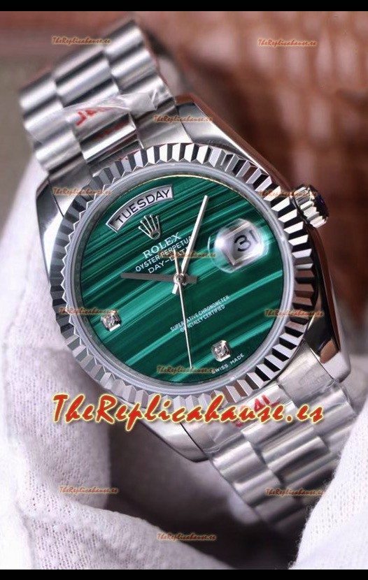 Rolex Day Date Presidential Acero 904L 36MM - Dial Malachite Calidad a Espejo 1:1