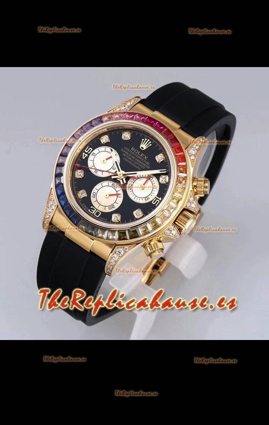 Rolex Cosmograph Daytona 116598 Oro Amarillo a Espejo 1:1 Movimiento Cal.4130 Reloj de Acero 904L