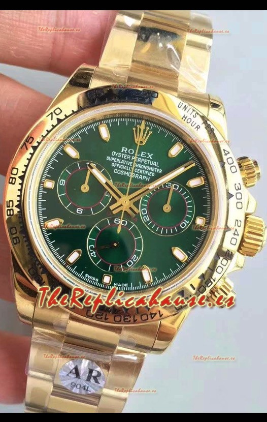 Rolex Cosmograph Daytona 116508 Oro Amarillo Movimiento Original Cal.4130 - Reloj de Acero Ultimate 904L Mejorado