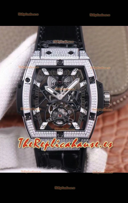 Hublot Masterpiece MP Edición Genuino Tourbillon Reloj Réplica Suizo en Caja de Acero