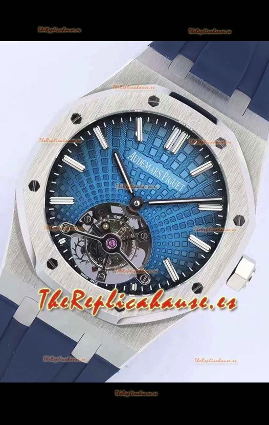Audemars Piguet Royal Oak Tourbillon Dial Azul 41mm en Caja de Acero 904L Correa de Goma