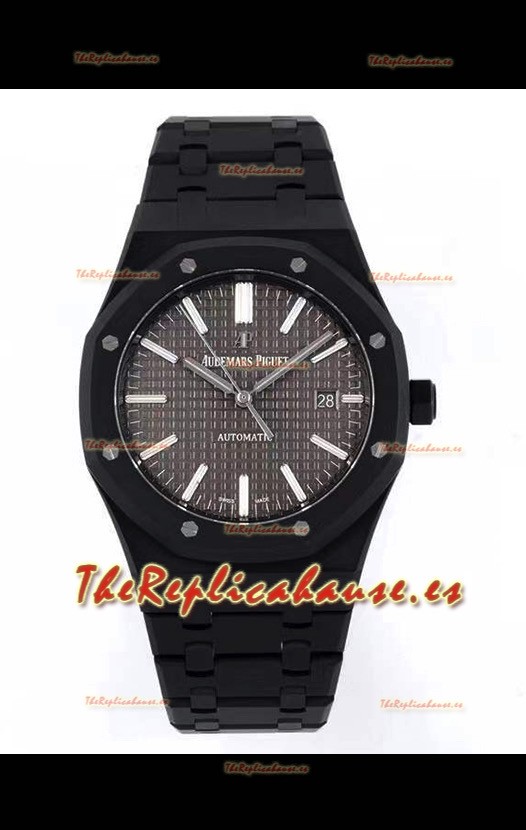 Audemars Piguet Royal Oak PVD Reloj Réplica Suizo con Revestimienvo PVD Movimiento 3120 - Dial Gris