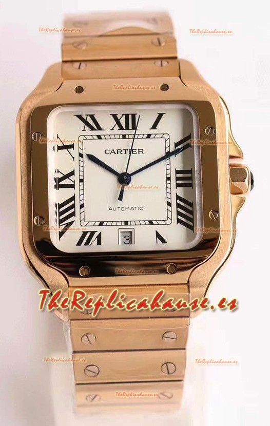 Cartier Santos De Cartier XL Reloj Réplica Suizo 1:1 Caja en Oro Rosado 40MM