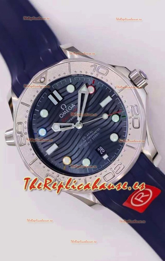 Omega Seamaster 300M Co-Axial Master Chronometer Beijing 2022 Edition Reloj Réplica a Espejo 1:1