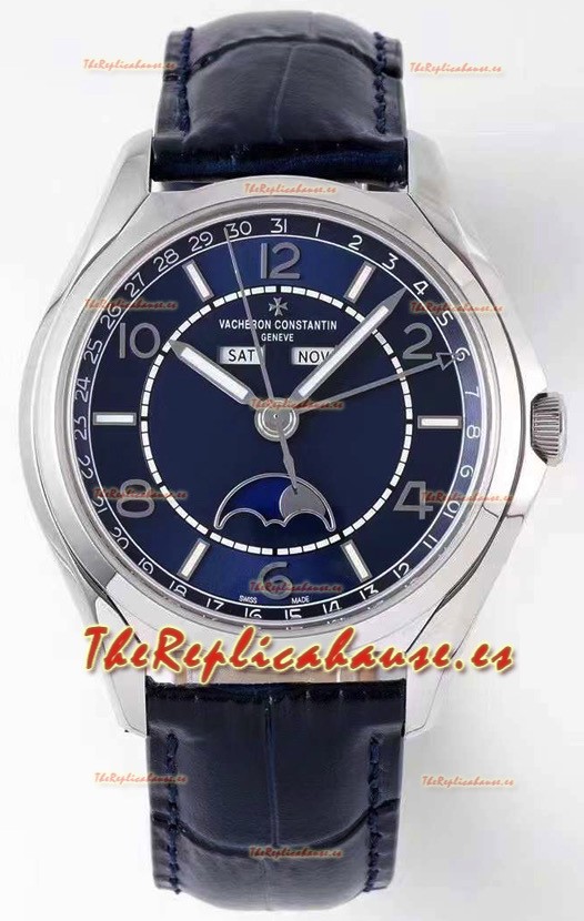 Vacheron Constantin Malte Tourbillon Reloj Réplica a Espejo 1:1 Acero Inoxidable Dial Azul