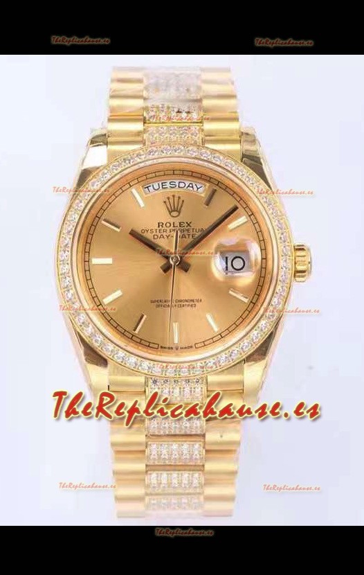 Rolex Day Date Presidential Reloj Oro Amarillo 18K 36MM - Dial Oro Calidad a Espejo 1:1