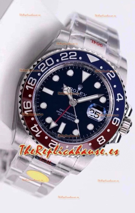 Rolex GMT Masters II 126719BLRO Bisel Pepsi Movimiento Cal.3285 Réplica Suizo - Reloj Acero 904L Ultimate