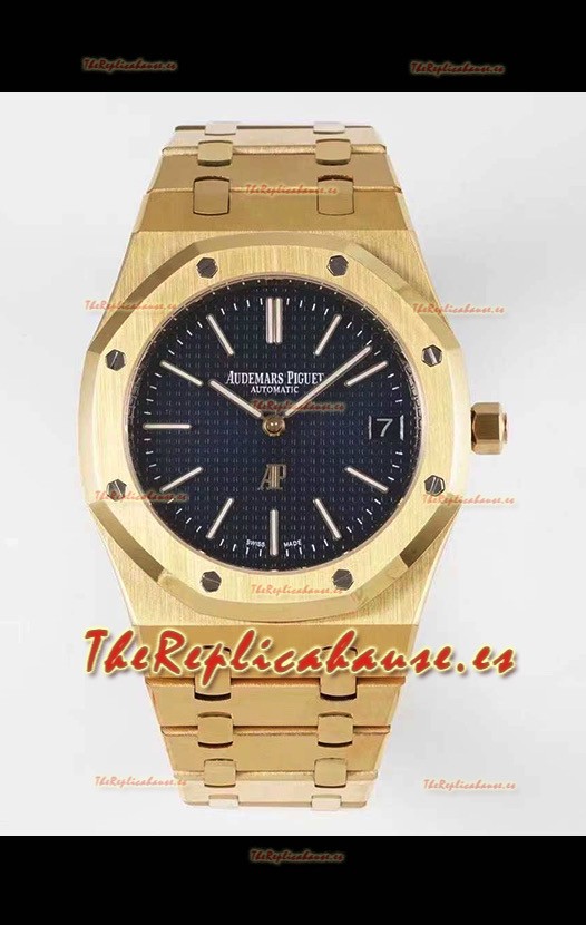 Audemars Piguet Royal Oak Super Fino Reloj Réplica Suizo a espejo 1:1 Oro Amarillo Dial Negro