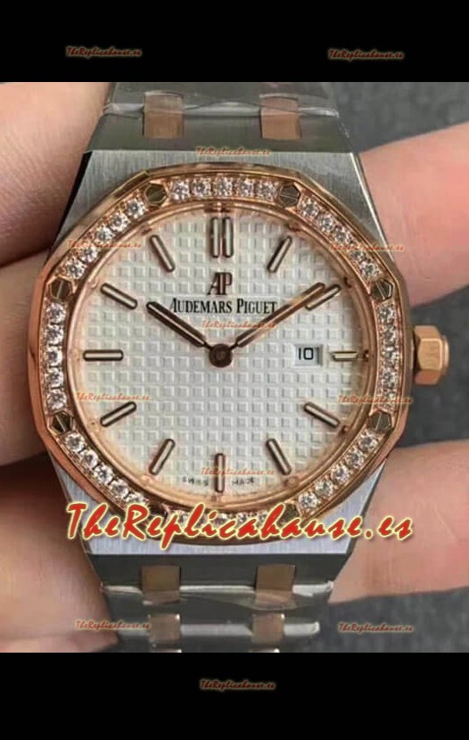 Audemars Piguet Royal Oak Quartz 33MM Reloj Suizo de Dos Tonos - Reloj Réplica a Espejo
