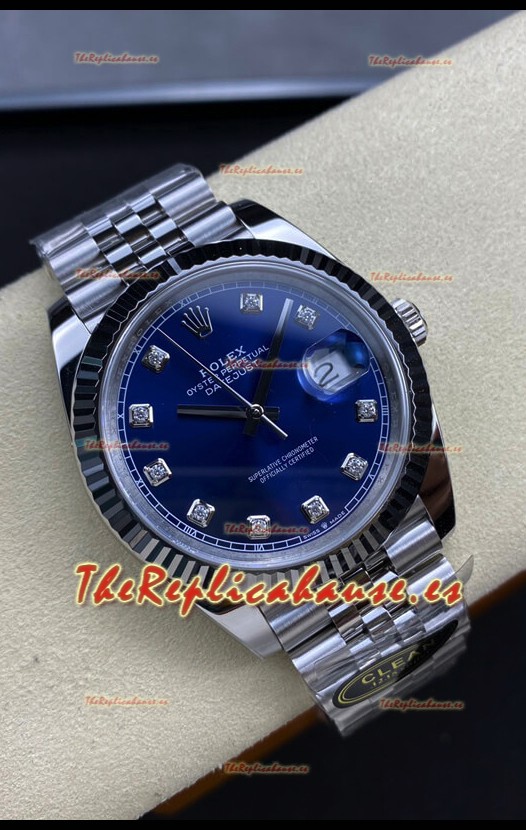 Rolex Datejust 126334 41MM ETA 3235 Reloj Réplica Suizo a Espejo 1:1 en Acero 904L Dial Azul