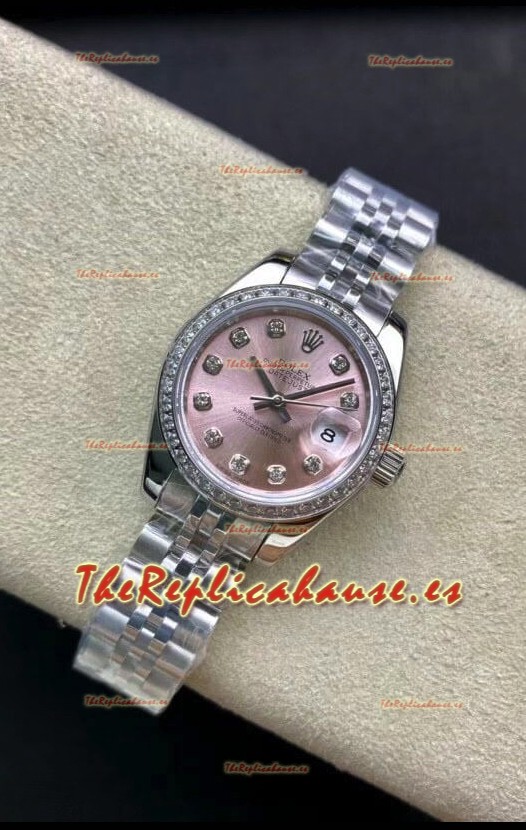 Rolex Datejust 279174 28MM Réplica Suiza Acero 904L Dial Rosado - Réplica a Espejo 1:1