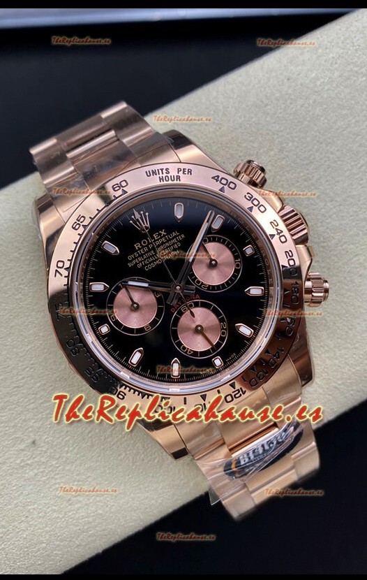 Rolex Daytona 116505 Oro Rosado Movimiento Original Cal.4130 - Reloj Acero 904L a Espejo 1:1