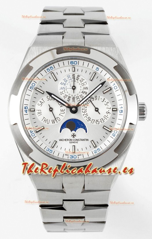 Vacheron Constantin Overseas Calendario Perpetuo Ultra-Fino Dial Acero con Correa Acero