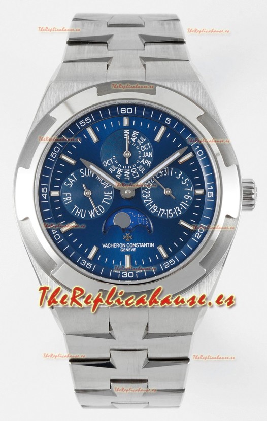 Vacheron Constantin Overseas Calendario Perpetuo Ultra-Fino Dial Azul con Correa Acero