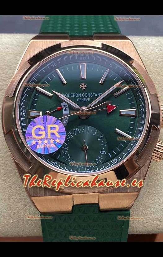 Vacheron Constantin Overseas Dual Time Oro Rosado Reloj Réplica Suizo Espejo 1:1 en Dial Verde