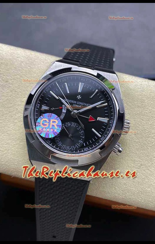 Vacheron Constantin Overseas Dual Time Acero Inoxidable Réplica Suiza Espejo 1:1 Dial Negro