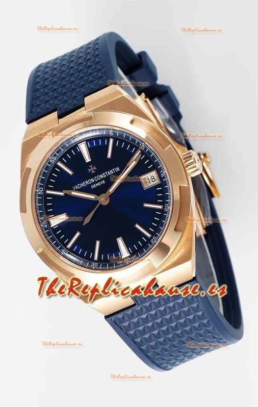 Vacheron Constantin Super Clone Overseas Edition Caja Oro Rosado Correa de Goma