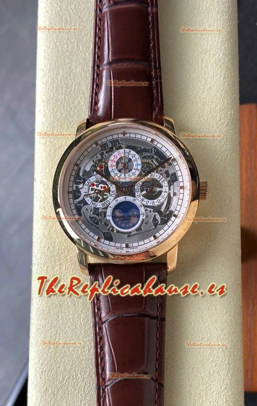 Vacheron Constantin Patrimony Traditionelle Oro Rosado Skeleton Reloj Réplica Suizo 