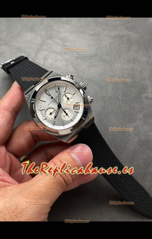 Vacheron Constantin Super Clone Overseas Chronograph Dial Acero Reloj Suizo - Correa de Goma